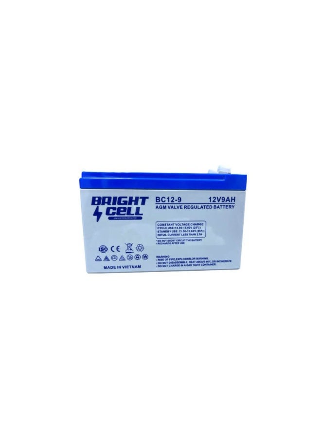 Bright Cell BC12‑9 12V 9Ah SLA Sealed Lead‑Acid Rechargeable Battery