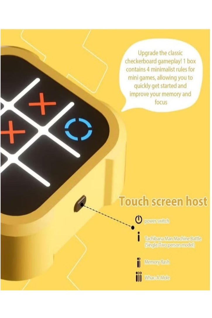 Tic-Tac-Tac-Toe Electronic Board Game Set Portable Home/Airborne Board Game Set Puzzle Game for Kids - Image 4