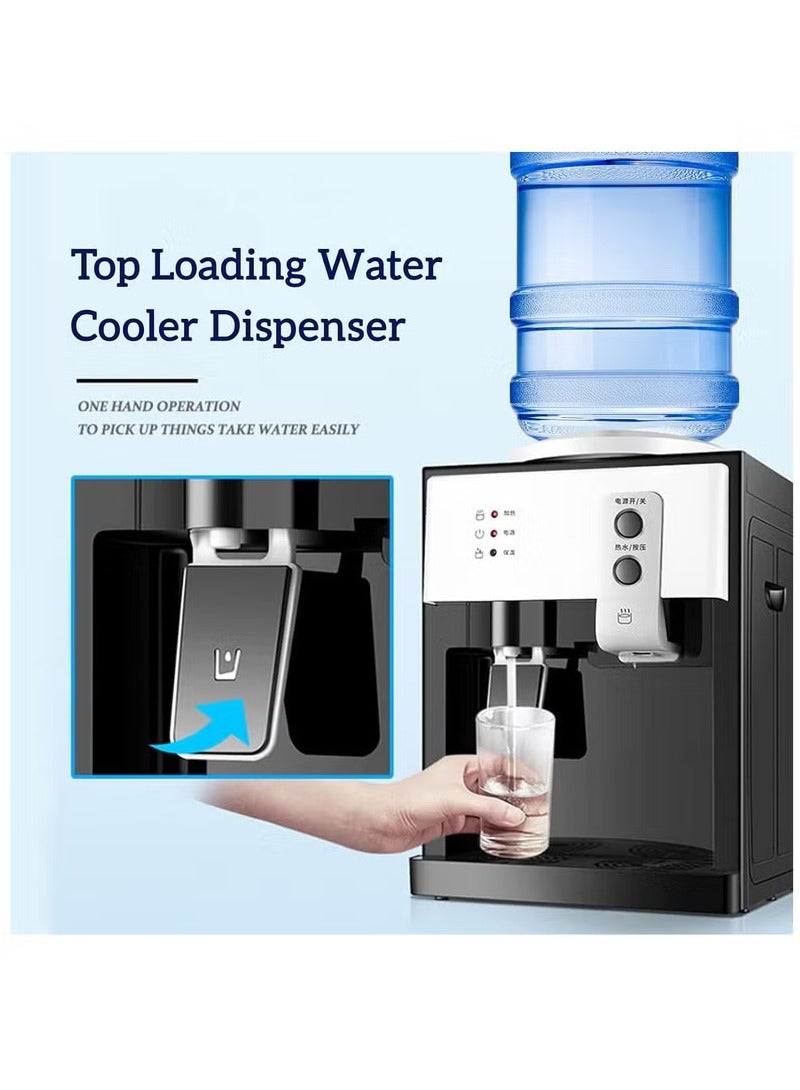 XiuWoo Water Cooler Desktop Electric Hot and Cold Water Dispenser 3 Temperature Setting Hot, Normal, Cold for 4.5-18.9L Water Bucket/ Bottles,550W Antibacterial Food-Grade Stainless Steel Inner Tank White - Image 5