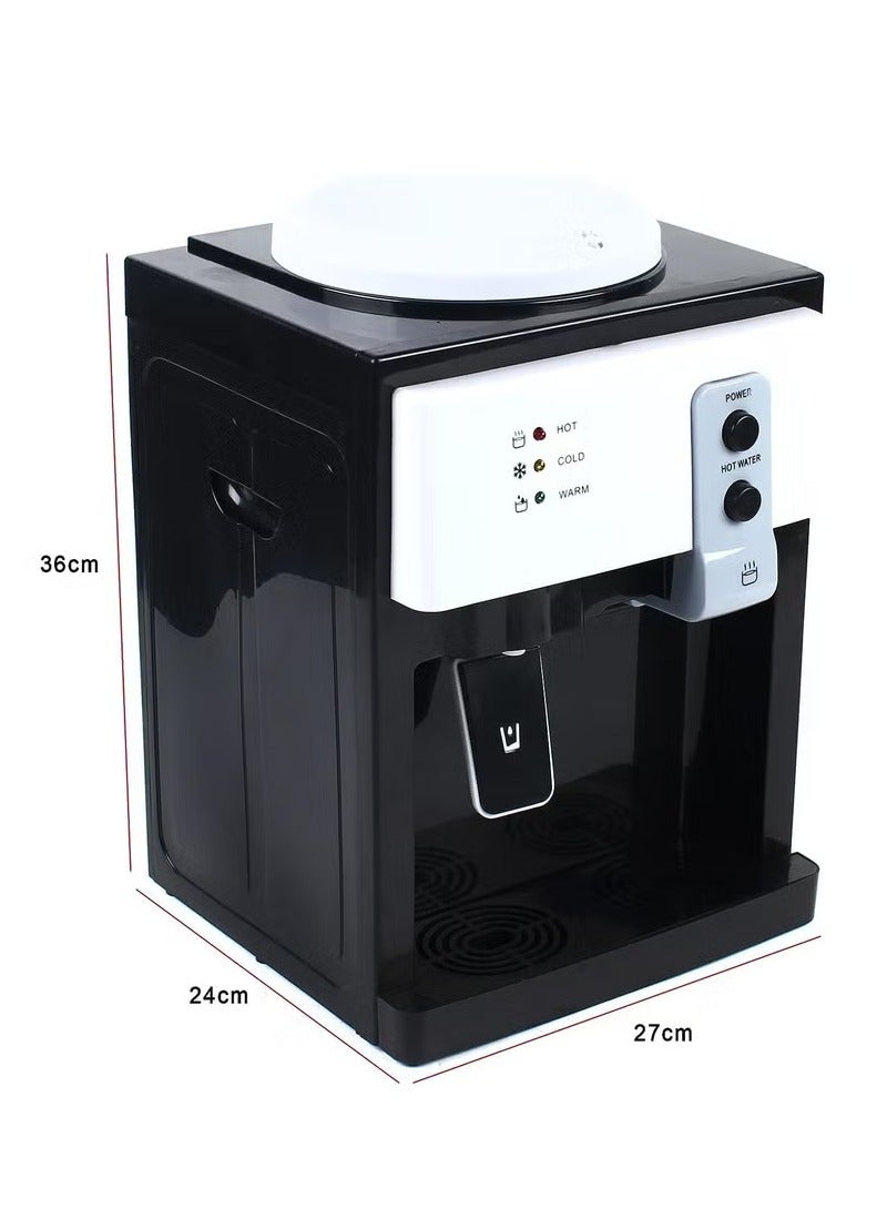 XiuWoo Water Cooler Desktop Electric Hot and Cold Water Dispenser 3 Temperature Setting Hot, Normal, Cold for 4.5-18.9L Water Bucket/ Bottles,550W Antibacterial Food-Grade Stainless Steel Inner Tank White - Image 4