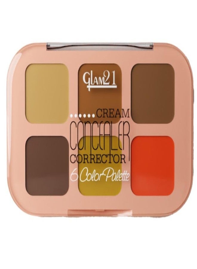 Glam 21 Glam21 Cream Concealer Corrector Palette |Creamy texture | Flawless & Buildable Coverage |Crease-proof formula |Easy To Blend & Lightweight Concealer For Face Makeup (9gm) - 03- Deep Dawn - Image 1