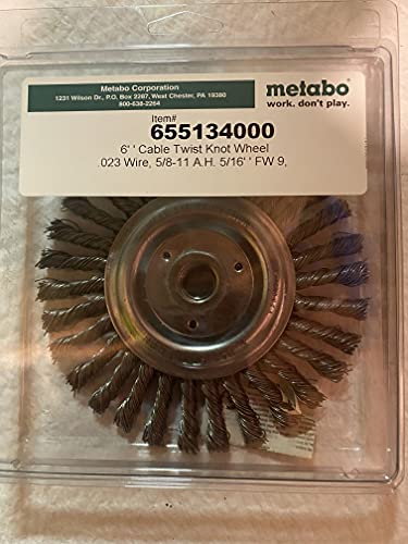 Metabo - Application: Steel - 6" x 5/16" x 5/8-11" Knot Wire Brush (655134000), Wire Wheels - Image 2