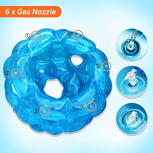 Theefun 2 Pack Bumper Balls 36inch Inflatable Sumo Ball Durable PVC Body Bubble Soccer  Giant Human Hamster Knocker Body Zorb Ball for Kids and Adults Physical Outdoor Toys Blue - Image 5