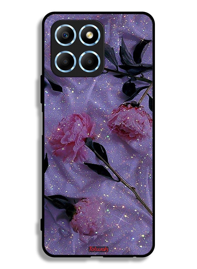 Tolwak Honor X8 5G Protective Case Cover Glitter Roses - Image 2