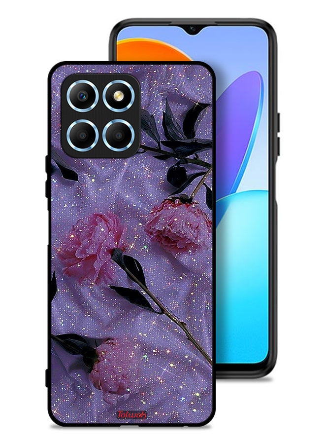 Tolwak Honor X8 5G Protective Case Cover Glitter Roses - Image 1