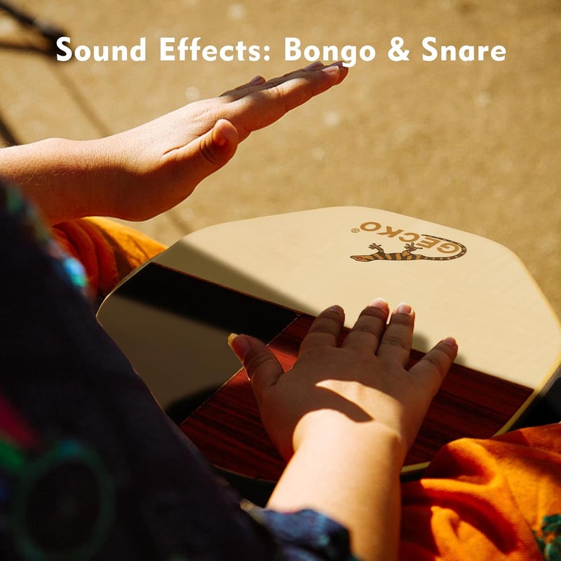 GECKO كاجون، طبل صندوق محمول مع حقيبة تخزين، طبل يدوي، آلة إيقاع، بونغ وسنير - Image 4