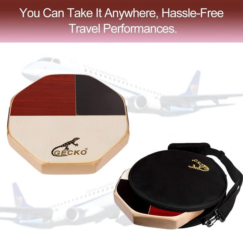 GECKO كاجون، طبل صندوق محمول مع حقيبة تخزين، طبل يدوي، آلة إيقاع، بونغ وسنير - Image 3