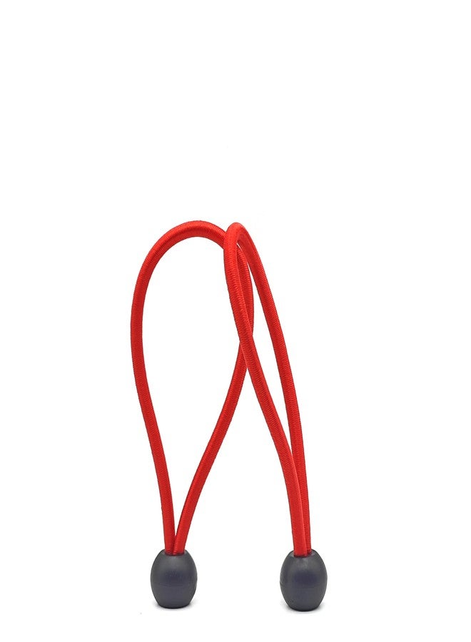 MFU Red 5inch 25 Pack Ball Bungee System Tarp Tie Down 5mm Thickness Black Uv Resistant for Camping, Tents, Cargo, Holding Wire and Hoses - Image 3