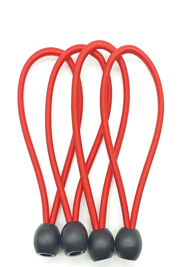 MFU Red 5inch 25 Pack Ball Bungee System Tarp Tie Down 5mm Thickness Black Uv Resistant for Camping, Tents, Cargo, Holding Wire and Hoses - Image 5