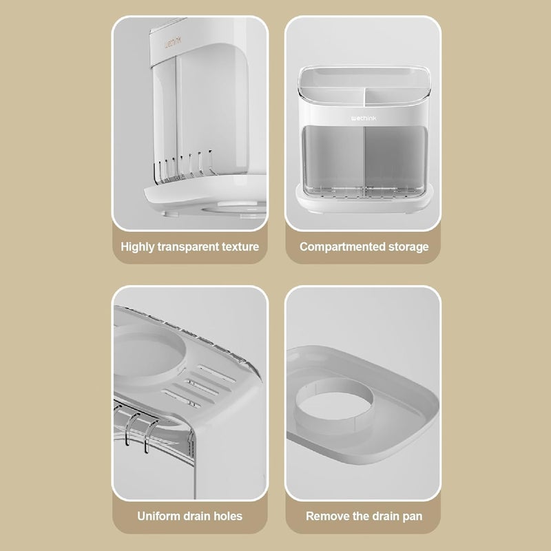 Azelf Kitchen chopsticks family new drain chopsticks storage box Luxurious look - Image 4