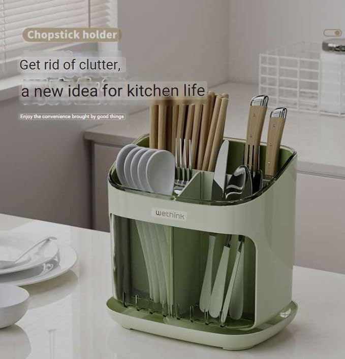 Azelf Kitchen chopsticks family new drain chopsticks storage box Luxurious look - Image 5