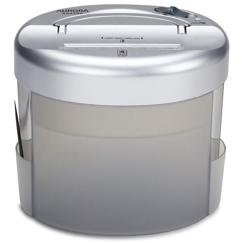 Aurora AS420C Desktop-Style Cross-Cut Paper Shredder  4-Sheet Crosscut Desktop - Image 5
