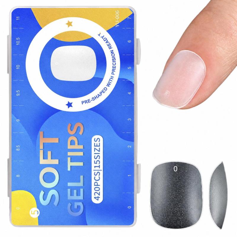Ultra short matte nail plate, ultra-thin and scratch free nail plate Transparent - Image 1