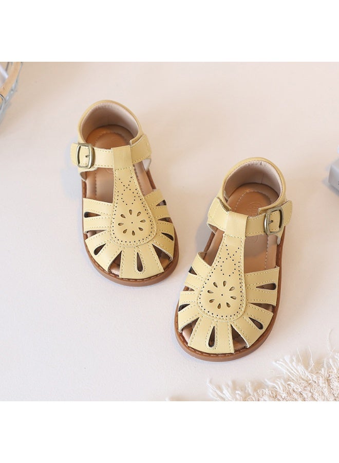 Genuine Leather Children's Sandals Summer Lolita Soft-Soled Baby Shoes 