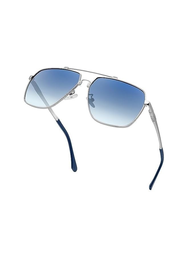 PROMASS Polarized Sunglasses for Men Metal Frame Men's Sun Glasses Military Style Lightweight Fashion Shades for Womens Mens Outdoors Large Sunglass UV400 Protection - Image 1