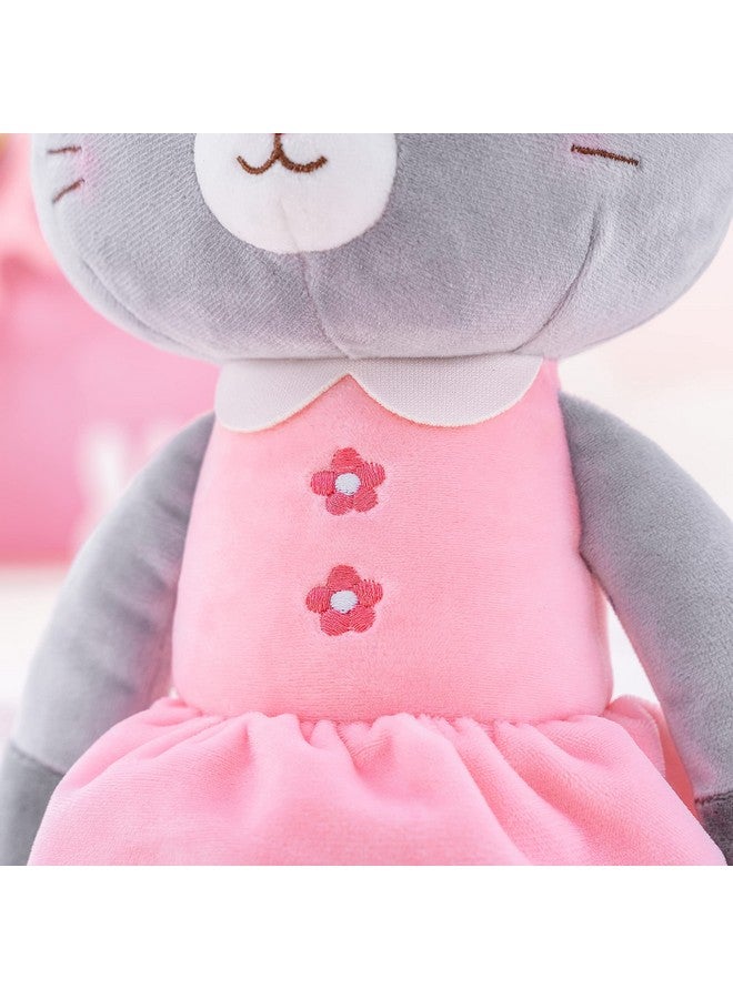 Lazada Stuffed Cat Dolls Animal Kitty Plush Toy Baby Girl Gifts Gray With Hair Band 16" - Image 5