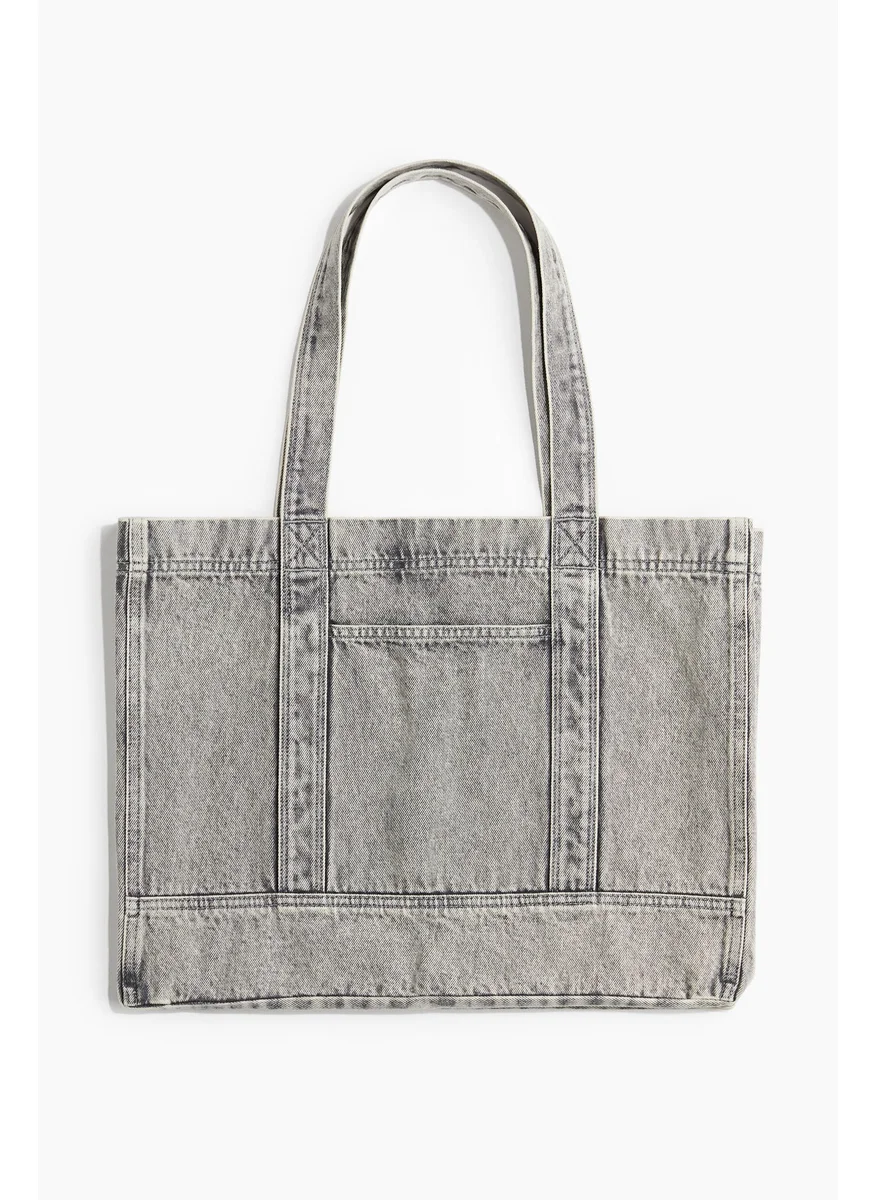 اتش اند ام Washed-Look Denim Shopper