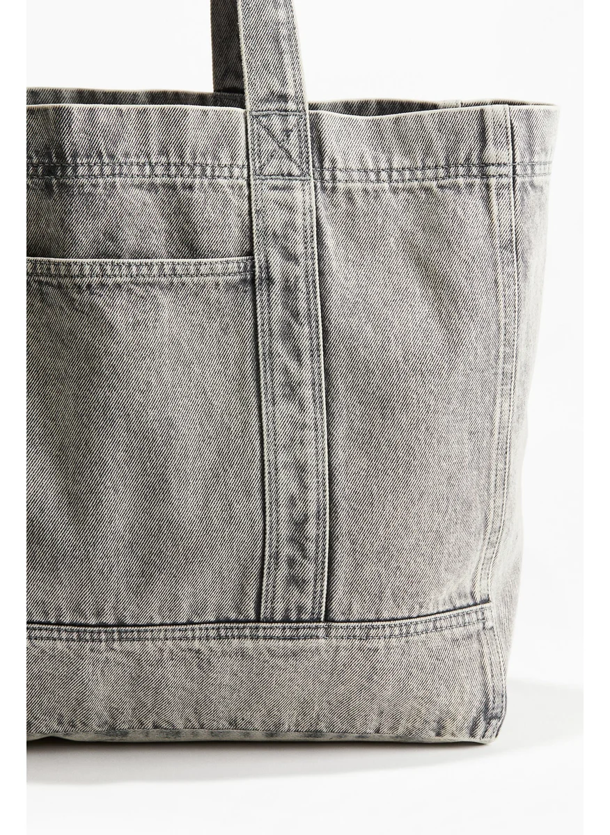 اتش اند ام Washed-Look Denim Shopper