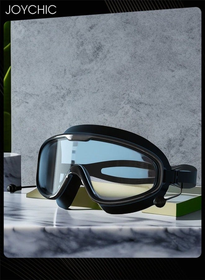 Joychic High Clarity Waterproof Anti Fog Wide Frame Swim Goggles with Adjustable Strap and Integrated Earplugs for Women Men Swimming - Image 1