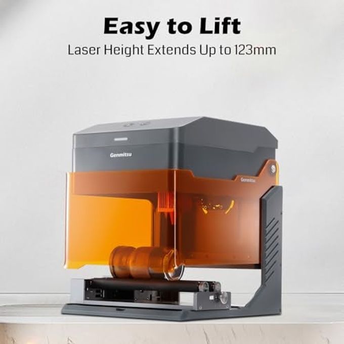 SainSmart Genmitsu Kiosk 10W 10000Mw Laser Engraver, Light Weight & Portable Laser Engraver Machine, Home Laser Cutter With Acrylic Enclosure For Diy Wood/Leather/Metal, 3.9'' X 3.9'' Engraving Area, Laser Safety Class 1 - Image 3