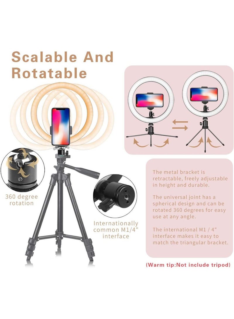 GT-Wheel LED Ring Light 10inch Dimmable with Tripod Stand and Phone Holder for Live Streaming  - Image 4