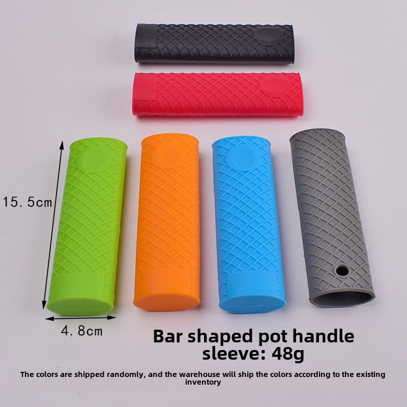 Large Honeycomb Silicone Pot Handle Cover Heat-Resistant Anti-Slip Grip Bar-shaped pot handle cover Bar-shaped pot handle cover