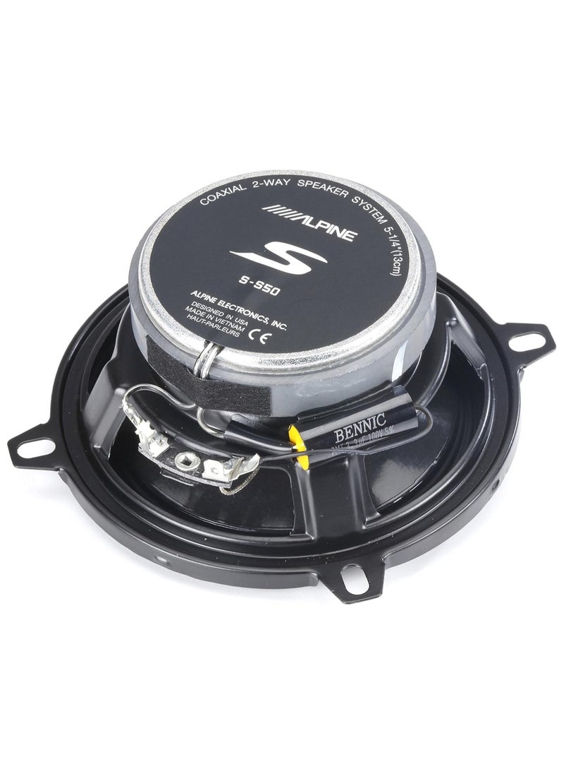 Alpine Alpine S-S50, S-Series 5.25" 2-Way Coaxial Car Speakers, 170W (Pair)  - Image 2