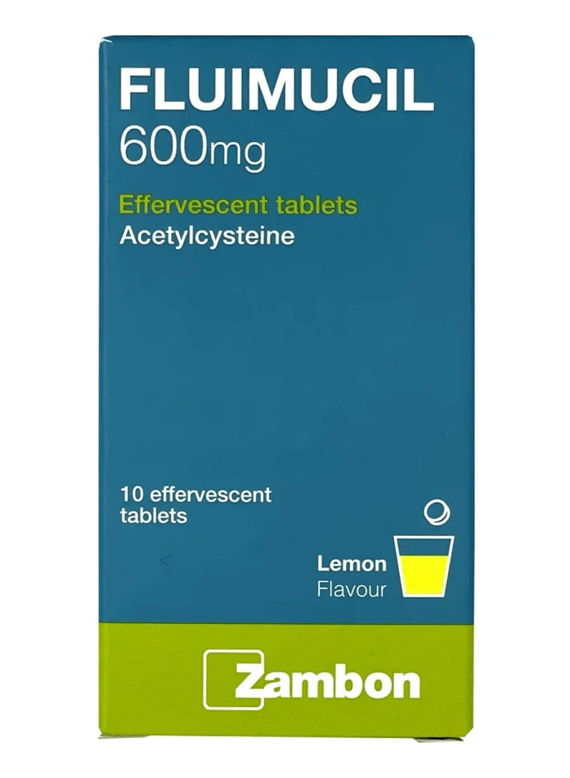 General Fluimucil 600mg Effervescent Tablets (10's) 