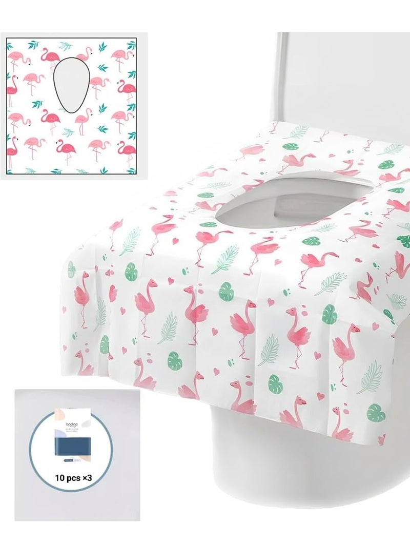 10PCS Travel Disposable Toilet Seat Cover Antibacterial Waterproof Portable WC Pad Toilet Mat for Baby Pregnant Mom,Independent Packing - Image 1