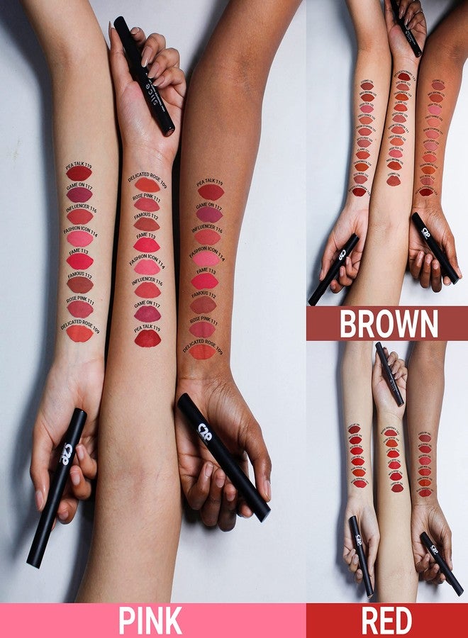 سي2بي بروفيشنال ميكاب أحمر شفاه C2P Pro Slice للنساء | أحمر شفاه مقاوم للماء يدوم طويلاً ولا يترك أثراً | يدوم حتى 8 ساعات | غني بزبدة الشيا وفيتامين E | 1.7 غرام - FAME 113 - Image 4