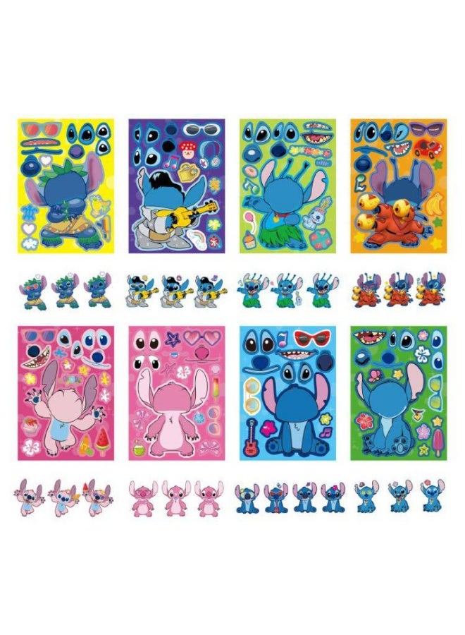 JAYATO 24PCS Make a Face Stickers, Lilo & Stitch Theme Stickers Book Crafts for Kids, Girls Boys and Teens Adults, DIY Party Supplies Favors Make Your Own Stickers, for Birthday Gifts Reward Toys（8 Styles, 24Pcs） - Image 4