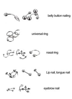 Realfrog 85pcs Body Jewelry Piercing Lot Stainless Steel Nose Horseshoe Lip Tongue Eyebrow Tragus Body Piercing Navel Belly Ring Barbells  - Image 3