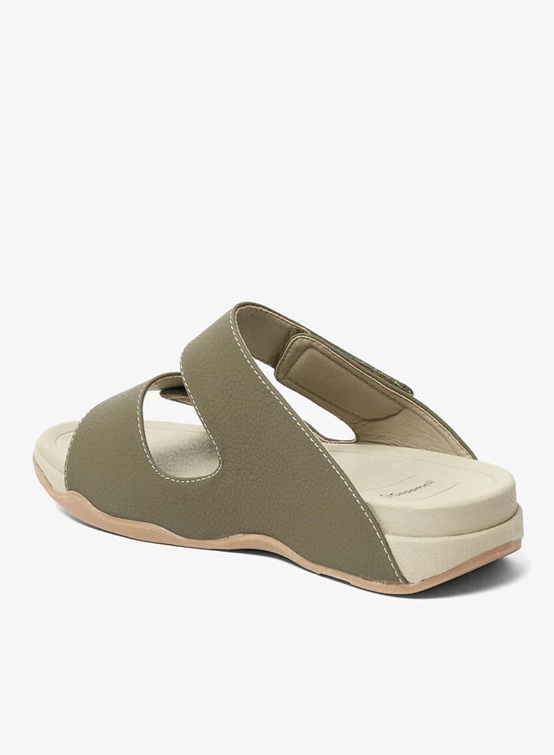 Geoomnii OLIVE Geoomnii Mens Arabic Sandals Olive for Men | Best Price UAE