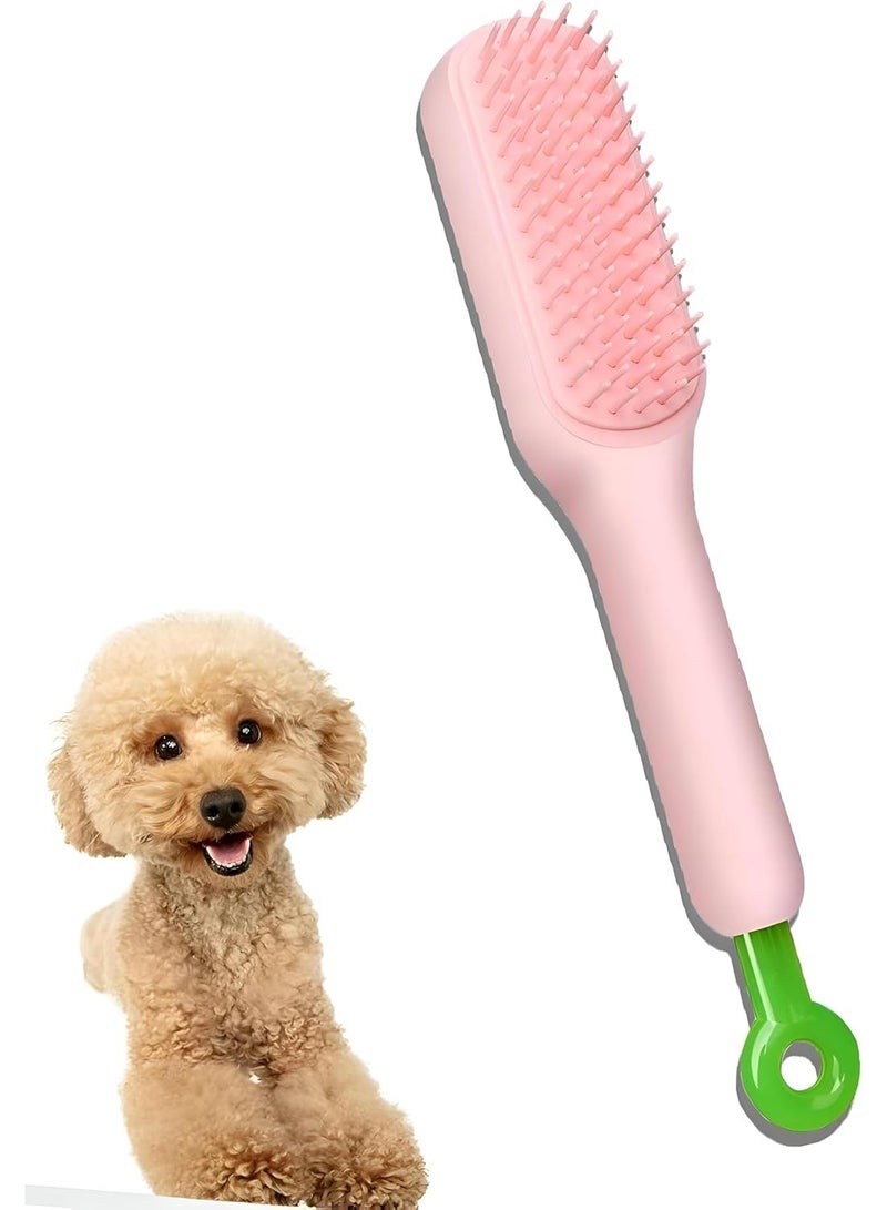 Multifunctional Self-Cleaning Pet Hair Brush with Retractable Bristles – Anti-Static Massage Grooming Comb for Dogs & Cats – Soft Detangling Brush for Long and Short Fur – Pain-Free Easy Clean Pet Grooming Tool for Home Use - Image 1