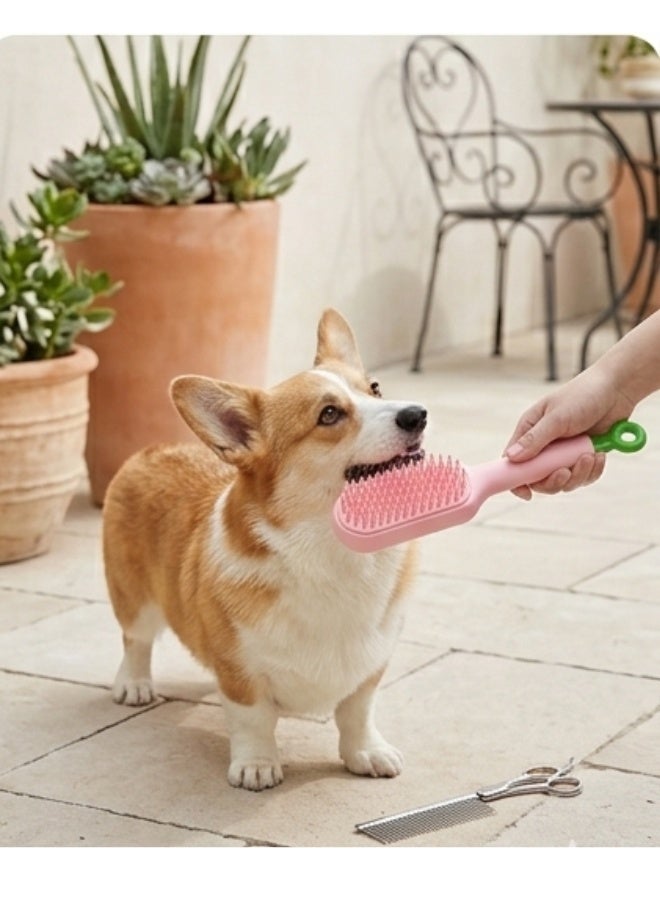 Multifunctional Self-Cleaning Pet Hair Brush with Retractable Bristles – Anti-Static Massage Grooming Comb for Dogs & Cats – Soft Detangling Brush for Long and Short Fur – Pain-Free Easy Clean Pet Grooming Tool for Home Use - Image 5