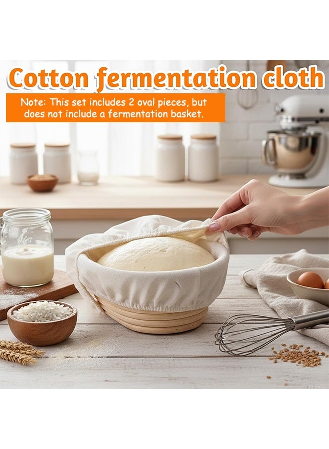 2 Pieces Oval Banneton Proofing Cloth liner, 10 inch Bread Proofing Basket Liner, Sourdough Baking Dough Basket Cloth Liner for Bakery Home Baking (Basket Not Included) - Image 4