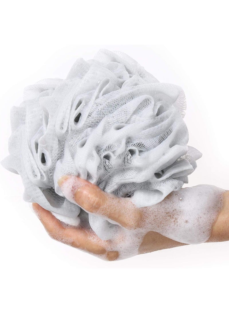 AEENAA Bath Sponge Loofah Mesh Pouf Body Wash Scrunchies Shower Puff Pack of 4 - Image 4
