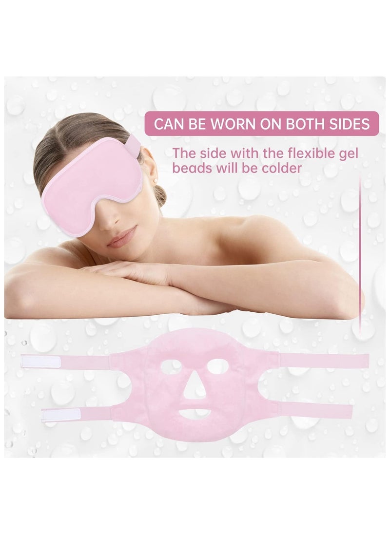 Folanry Gel Beads Face Eye Mask Kit,Hot Cold Compress Pack,Ice Pack,Reduce Face Puff,Dark Circles (Face and Eye Mask)  - Image 4