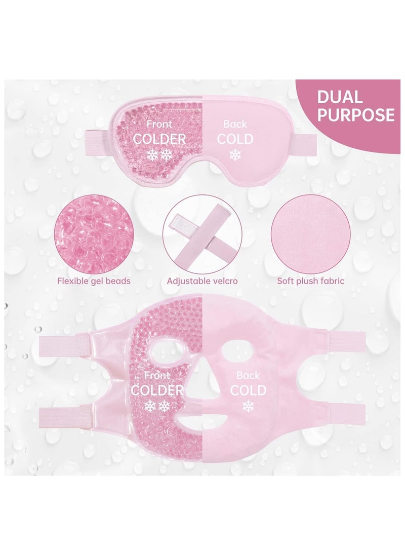 Folanry Gel Beads Face Eye Mask Kit,Hot Cold Compress Pack,Ice Pack,Reduce Face Puff,Dark Circles (Face and Eye Mask)  - Image 5