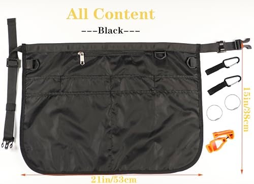 Bafelia Waterproof Cleaning Apron with 7 Pockets, Cleaning Supplies for Housekeeping, Lightweight and Durable Maid Apron (Black) - Image 5