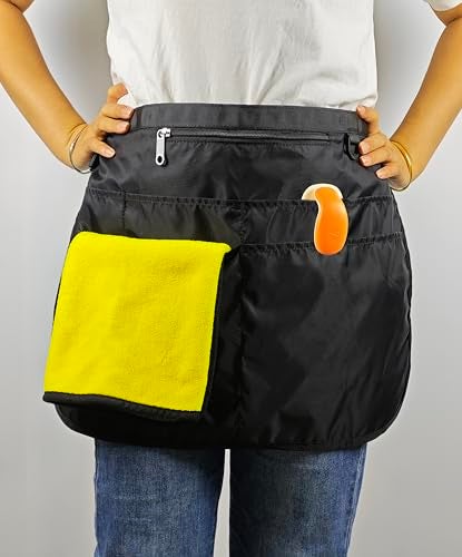 Bafelia Waterproof Cleaning Apron with 7 Pockets, Cleaning Supplies for Housekeeping, Lightweight and Durable Maid Apron (Black) - Image 2