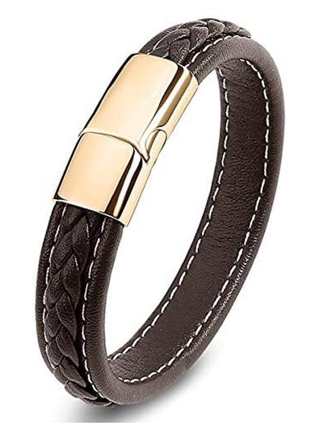 Braided Genuine Leather Bracelet - Image 2