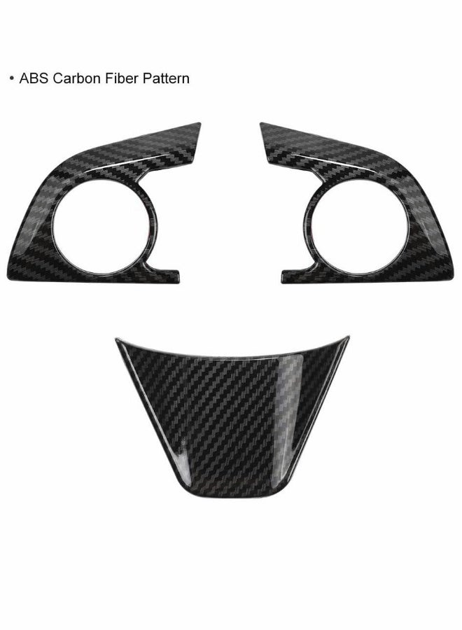 Generic Auto ABS Steering Wheel Cover Trim Frame Sticker Sport Style - Carbon Fiber Grain, for Toyota Camry 2022 2021 2020 2019 2018, for Avalon Accessories (3pcs)  - Image 2