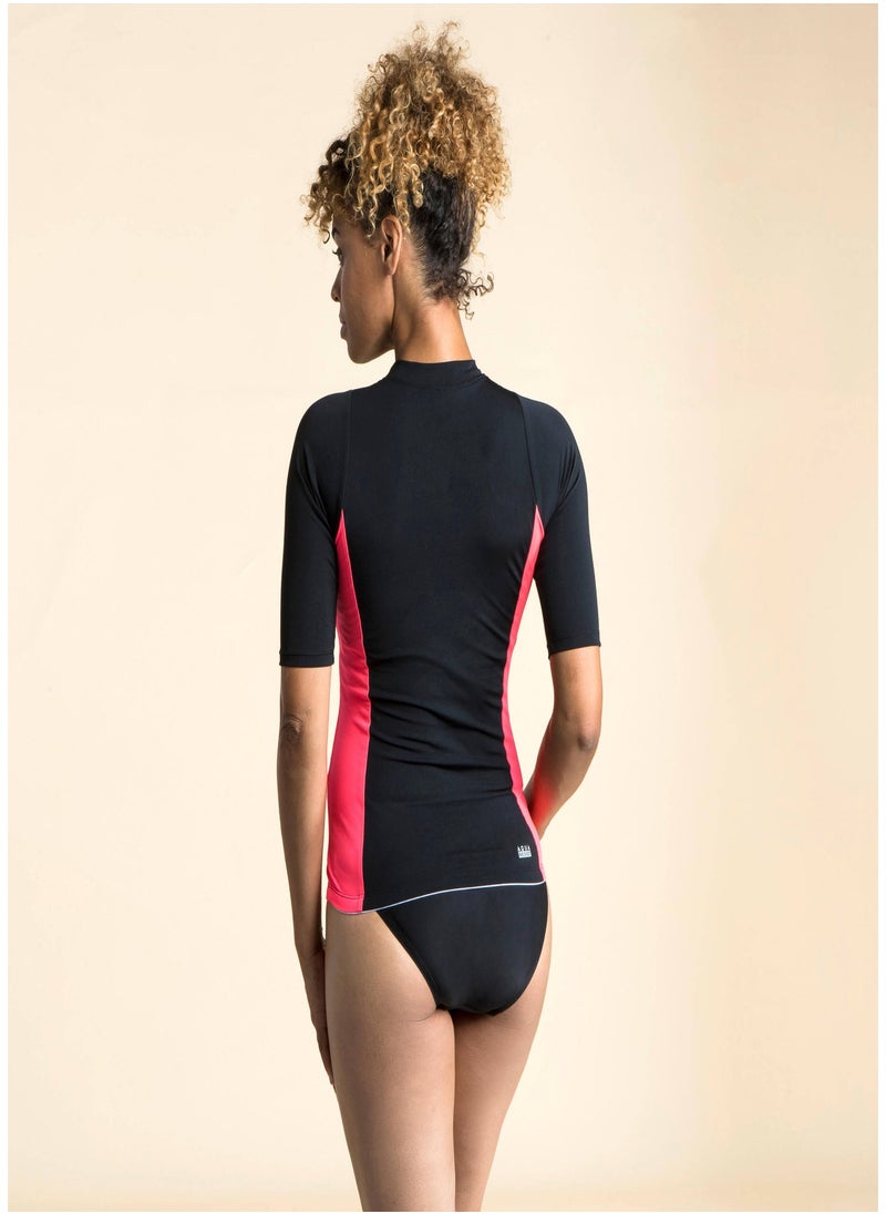 NABAIJI NABAIJI by DECATHLON, Women Swimming Top Una Light Supportive & Quick-Dry Black Coral  - Image 2