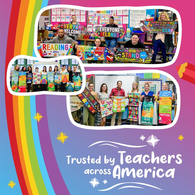 Sproutbrite 2 Count Educational Math Posters for Classroom (13.5"x39") - Large Multiplication Chart & Division Banners - Table Chart Poster for Elementary & Middle School - Math Tables & Multiplication Table (1 - 12) - Image 4