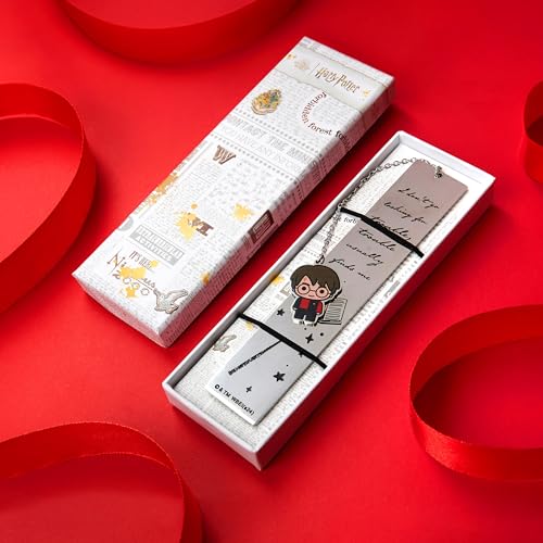 Harry Potter Metal Bookmark with Hanging Charm Golden Snitch Hogwarts Reading Gifts Book Lovers Gift Box (Harry Potter) - Image 2