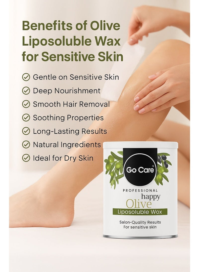 GOCARE Go Care GoCare Professional Happy Olive Liposoluble Wax for Sensitive Skin, Salon-Quality - Image 1