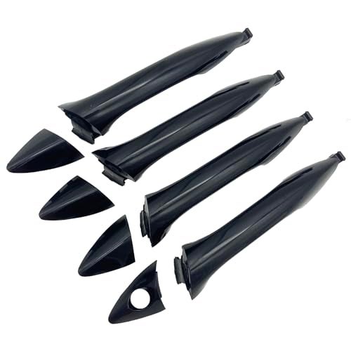 Cheriezing Black Exterior Door Handle Compatible with 20112016 Elantra Front Rear Left Right Side Replace 826513X000 Set of 4 - Image 1