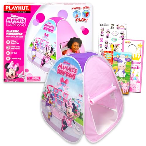 Minnie Mouse Pop Up Tent for Kids Bundle with Minnie Play Tent for Boys and Girls Plus Stickers More Tent for Kids Toddlers - Image 1