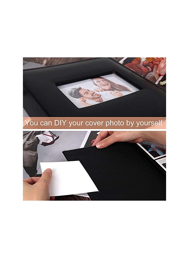 The Bros Photo Albums, 4x6 Inch 300 Photos Extra Large Capacity Family Wedding Picture Albums Photo Book, Horizontal Photos Leather Cover Hand Made DIY Scrapbook Album (1) - Image 2